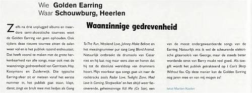 Golden Earring show photo March 11, 2008 Heerlen - Parkstad Limburg Theater photo Jac Hoeben